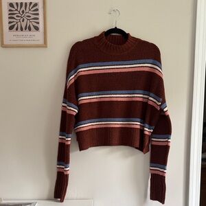 Arizona Jean Company Multicolor Striped Turtleneck Sweater